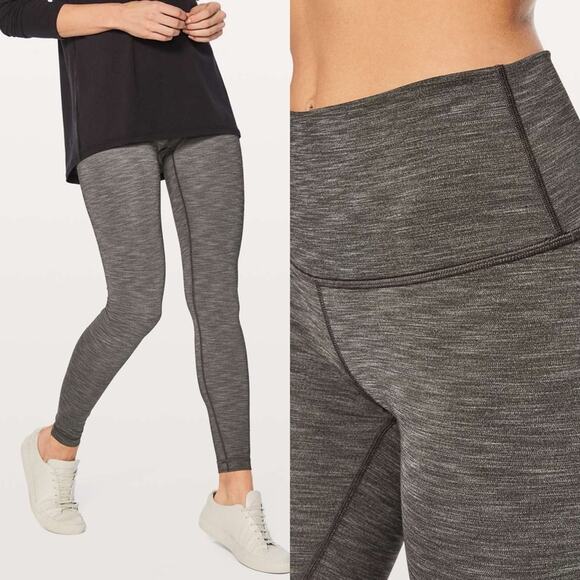 lululemon athletica Pants - Lululemon Wunder Under Hi-Rise Tight Full-On Luxtreme Heathered Black Size 4
